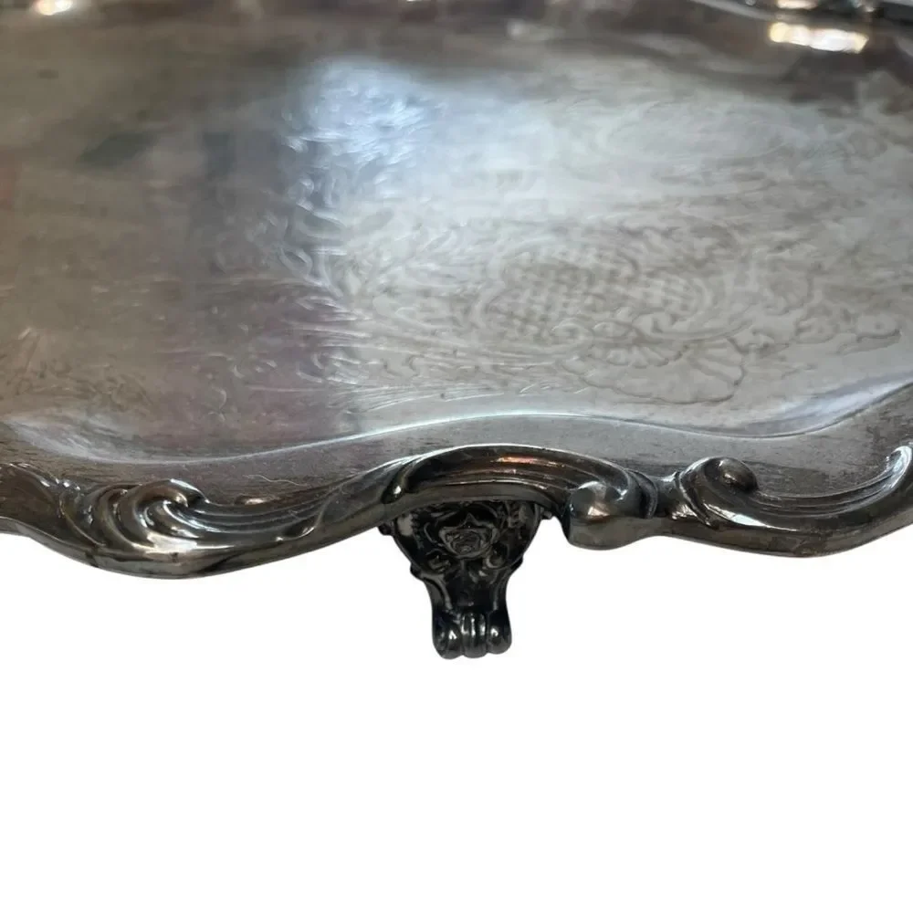 Vintage Wallace Baroque Footed Large Serving Tray 1200F